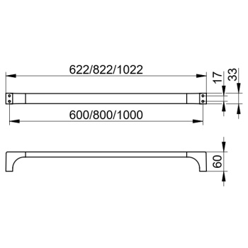 Полотенцедержатель Keuco Edition 11 11101370800 черный матовый