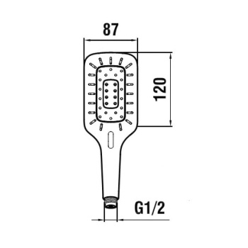 Laufen Schower accessories Mycity120 ручной душ, 3 типа струи, цвет хром/белый