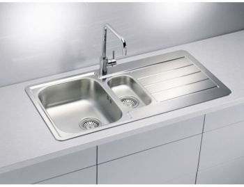 Кухонная мойка Alveus Line 10 1064281, в комплекте с сифоном сталь
