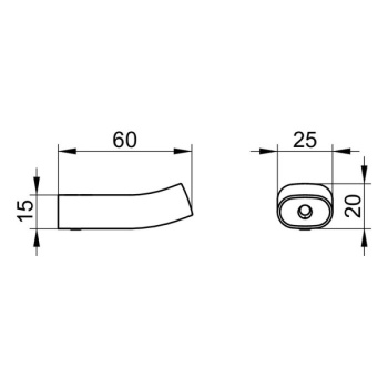Крючок Keuco Edition 400 11514130000 хром черный шлифованный