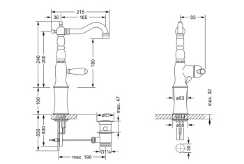 Смеситель для раковины Jorger Delphi 109.10.337.000 белый\хром