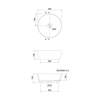 Накладная раковина Scarabeo Glam 39 1807/54 Antique Pink