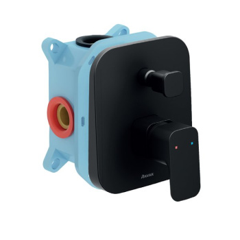 Смеситель скрытого монтажа Ravak 10° градусов Free black -TD F 065.20 с переключателем X070158