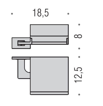 Держатель туалетной бумаги с крышкой Colombo Look хром B1691.CR