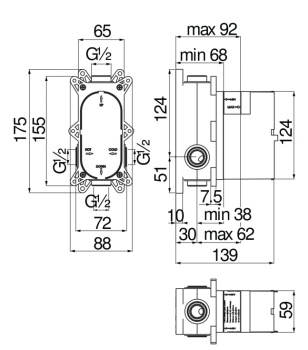 Смеситель для ванны Nobili WE81100 черный