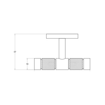 Крючок двойной Bertocci Officina 01, черный матовый 12775160800