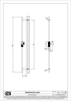 Штанга для душа Gessi Ingranaggio 63585.299 Matte Black