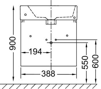 Тумба под раковину 40 см Jacob Delafon Formilia EB1096-N18, блестящий белый