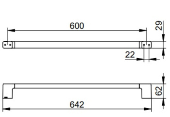 Полотенцедержатель Keuco Moll 12701350600 титан черный шлифованный