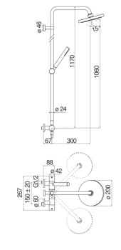 Душевая система Nobili Live LV00030/30CR хром