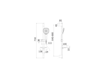 Душевой гарнитур Mamoli LOGOS FP0000K1