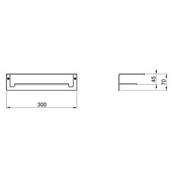 Бумагодержатель с полочкой Almar, нержавеющая сталь брашированная aisi 316 E317000.316