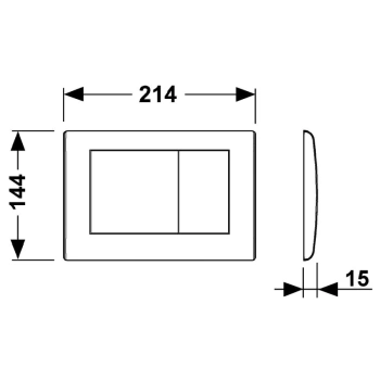 Клавиша смыва Tece Teceplanus 9240324 белый