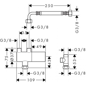 Термостат для предварительно смешанной воды Hansgrohe Ecostat 15346000 хром