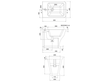 Биде напольное Scarabeo BUTTERFLY 4009