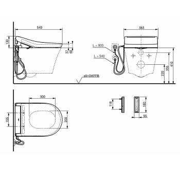 Унитаз подвесной Toto Rp CW553Y белый
