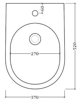 Биде подвесное Artceram File 2.0 37х52, 1 отв., saniglaze, белый матовый FLB003 05 00