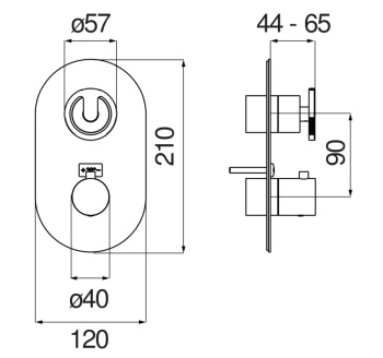 Смеситель для душа Nobili Sole SO130101IX сталь