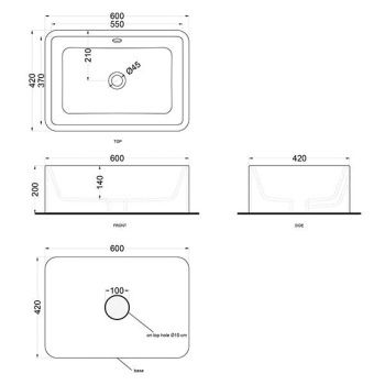 Раковина накладная Cielo Shui Comfort SHLAA6020 PL 60 см голубой