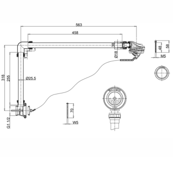 Слив-перелив Burlington W4/CW4/W5/CW5