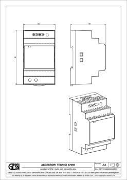 Блок питания для верхнего душа с хромотерапией Gessi Shower Sets 57098.238 Mirror Steel