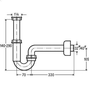 Трубный сифoн Viega 105952 белый