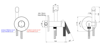 Гигиенический душ Daniel Club ANC645BP4DCXV сталь