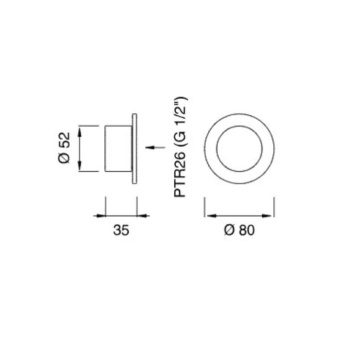 Смеситель для ванны CЕА Design Cross TRM 06 S с термостатом сталь