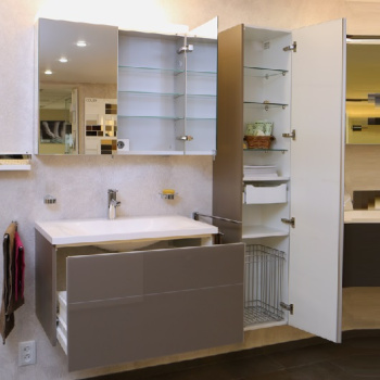 Шкаф-пенал Keuco Royal Reflex 35 34031140002 матовый трюфель\матовый трюфель стекло