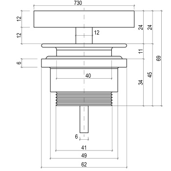 Клапан донный фиксированныйматовый Salini Alda 166302M белый