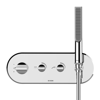 Bossini Apice Смеситель термостатический, на 2 выхода, с ручной душем и шлангом Cromolux 150см, цвет