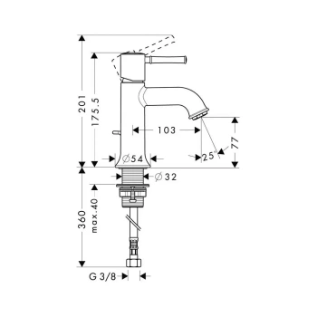 Смеситель для раковины Hansgrohe Talis Classic 14111000 хром