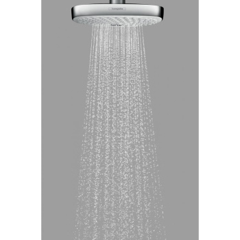 Верхний душ hansgrohe Raindance Select E 300 2jet EcoSmart 26609400 9 л/мин с держателем белый/хром