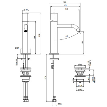 Смеситель для раковины Fima Carlo Frattini So F3181CR click-clack, хром