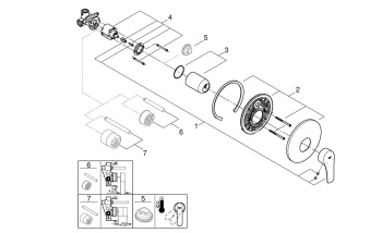 Grohe Смеситель для душа встраиваемый без подключения шланга, цвет: хром