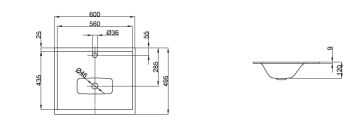 Раковина подвесная Bette Lux A160-000 HLW1