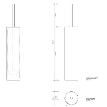 Туалетный ершик Decor Walther Mikado 521460 черный матовый