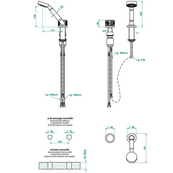 Смеситель на борт ванны THG Paradise U5C-A02-6532/60A хром