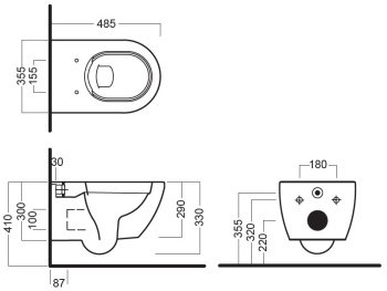 Унитаз подвесной Hatria Fusion Y1XQ01