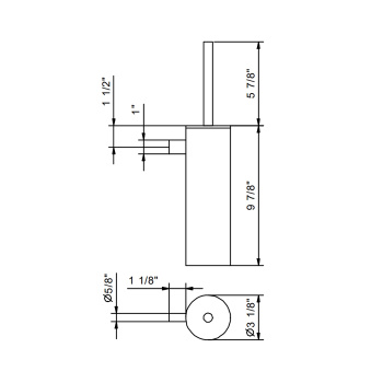 Ершик подвесной Fantini Young с контейнером, Matt Copper PVD /белая керамика 96 P9 7647