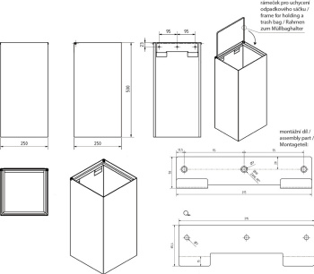 Мусорная корзина Bemeta 101915111 на 25 л