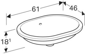 Раковина встраиваемая Geberit VariForm 500.756.01.2