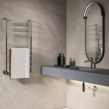 Полотенцесушитель водяной Margaroli Sereno 24425404SNN 85x61 никель