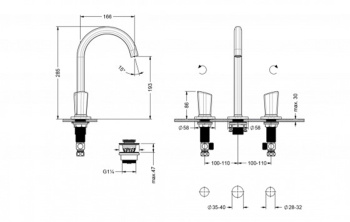 Смеситель для раковины Jorger Shado 635.30.300.040-51 белый\латунь