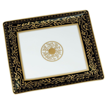 Поднос керамический THG Marquise Noir Decor Or A7F-A02-4614 белый