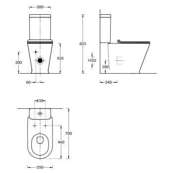 Унитаз напольный Kerama Marazz Plaza Modern PLMR.wc.01 белый глянцевый