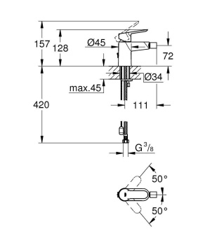 Смеситель Grohe BauEdge 23332000 для биде