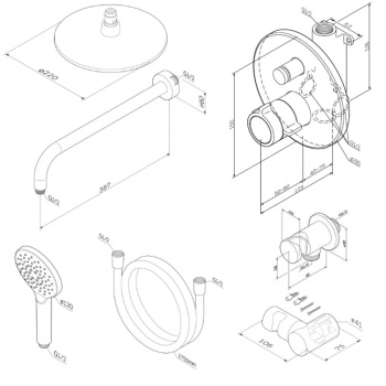 Смеситель для ванны и душа AM.PM X-Joy FT85A1RH10
