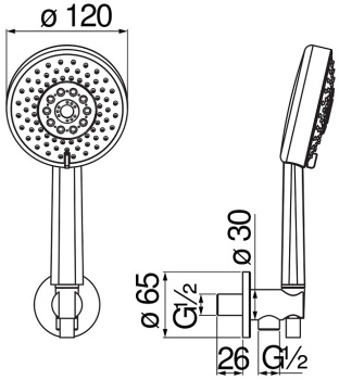 Душевой набор Nobili AD146/47FLP