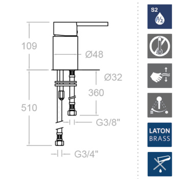 Смеситель на борт ванны Ramonsoler Drako 333202S